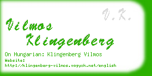vilmos klingenberg business card